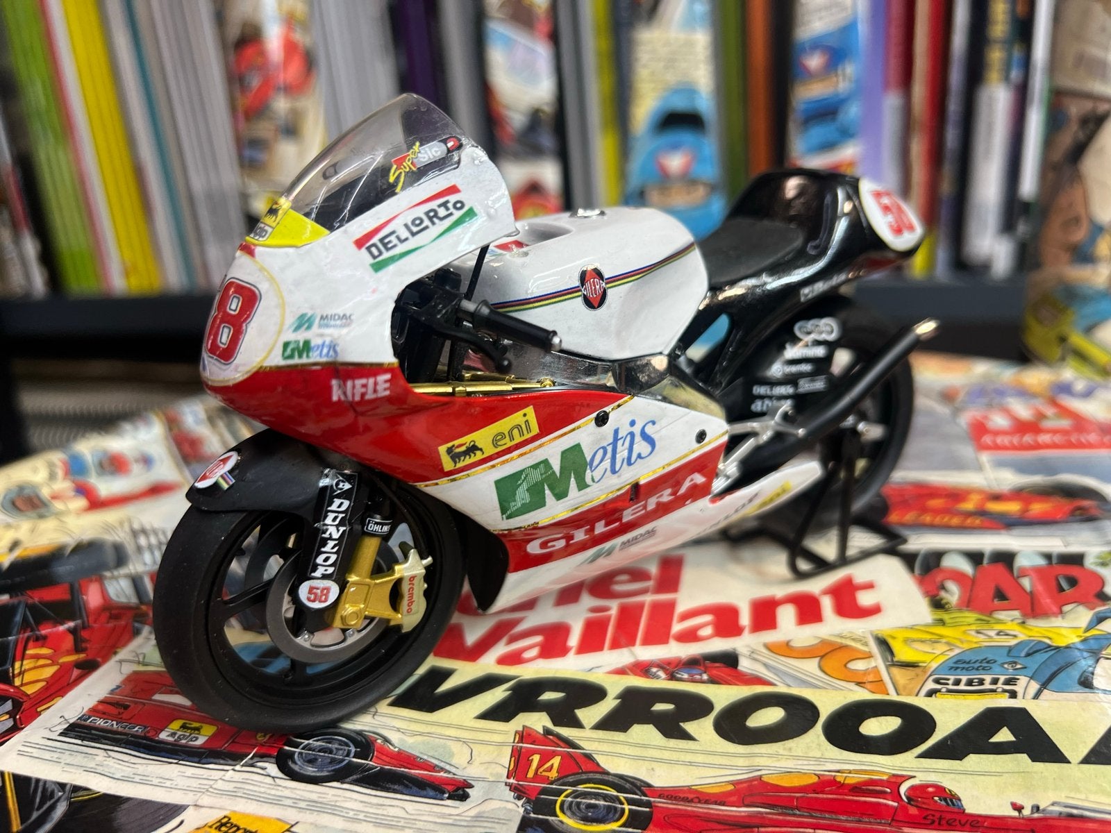 1/12 Moto3 Gilera Marco Simoncelli 'Dirty' Model, Hobby en Vrije tijd, Gebruikt, Ophalen, Overige merken, Groter dan 1:32