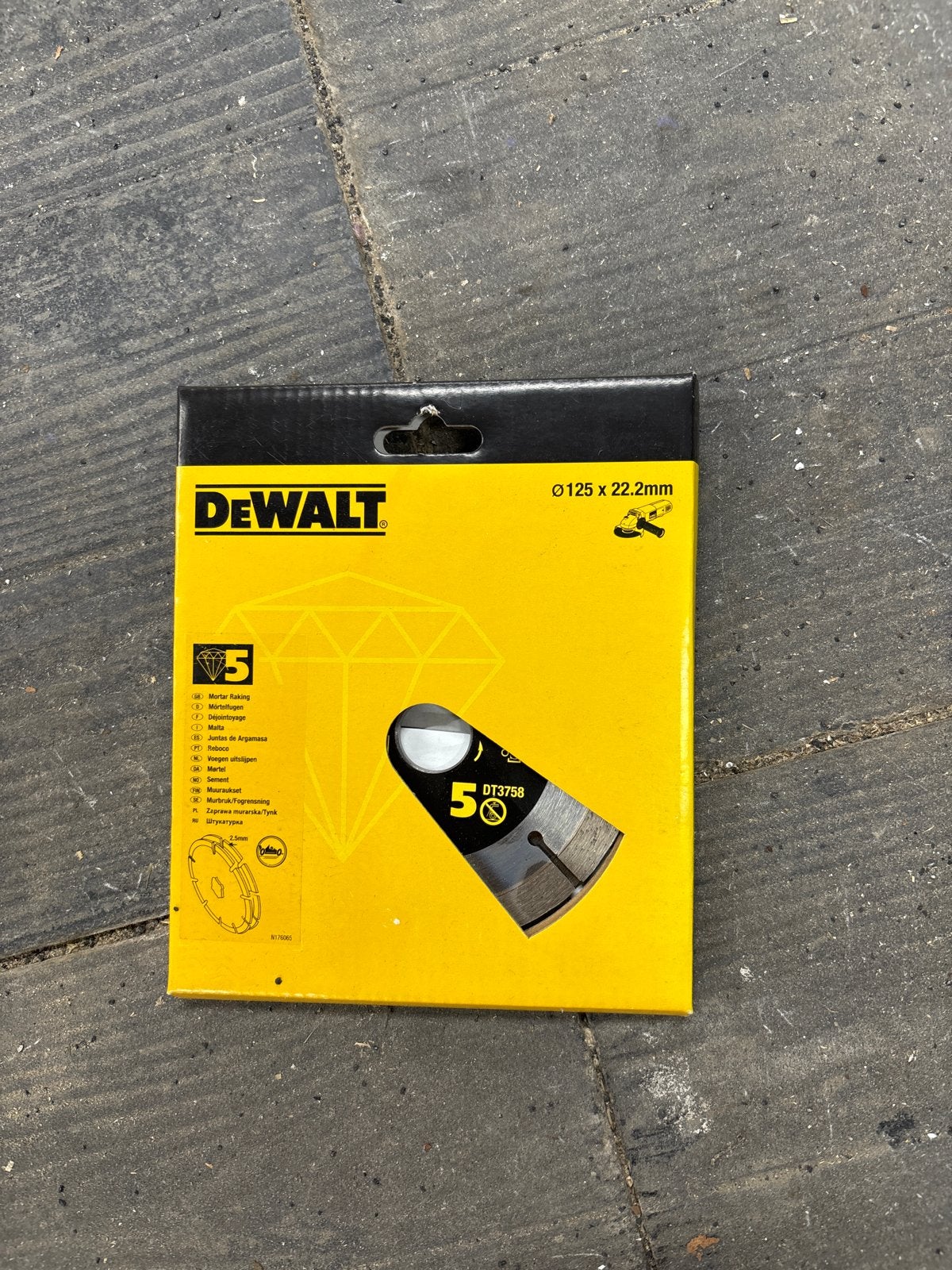 DeWalt DT3758 Voegfrees 125 x 22.2mm, Ophalen of Verzenden, Nieuw, Overige typen