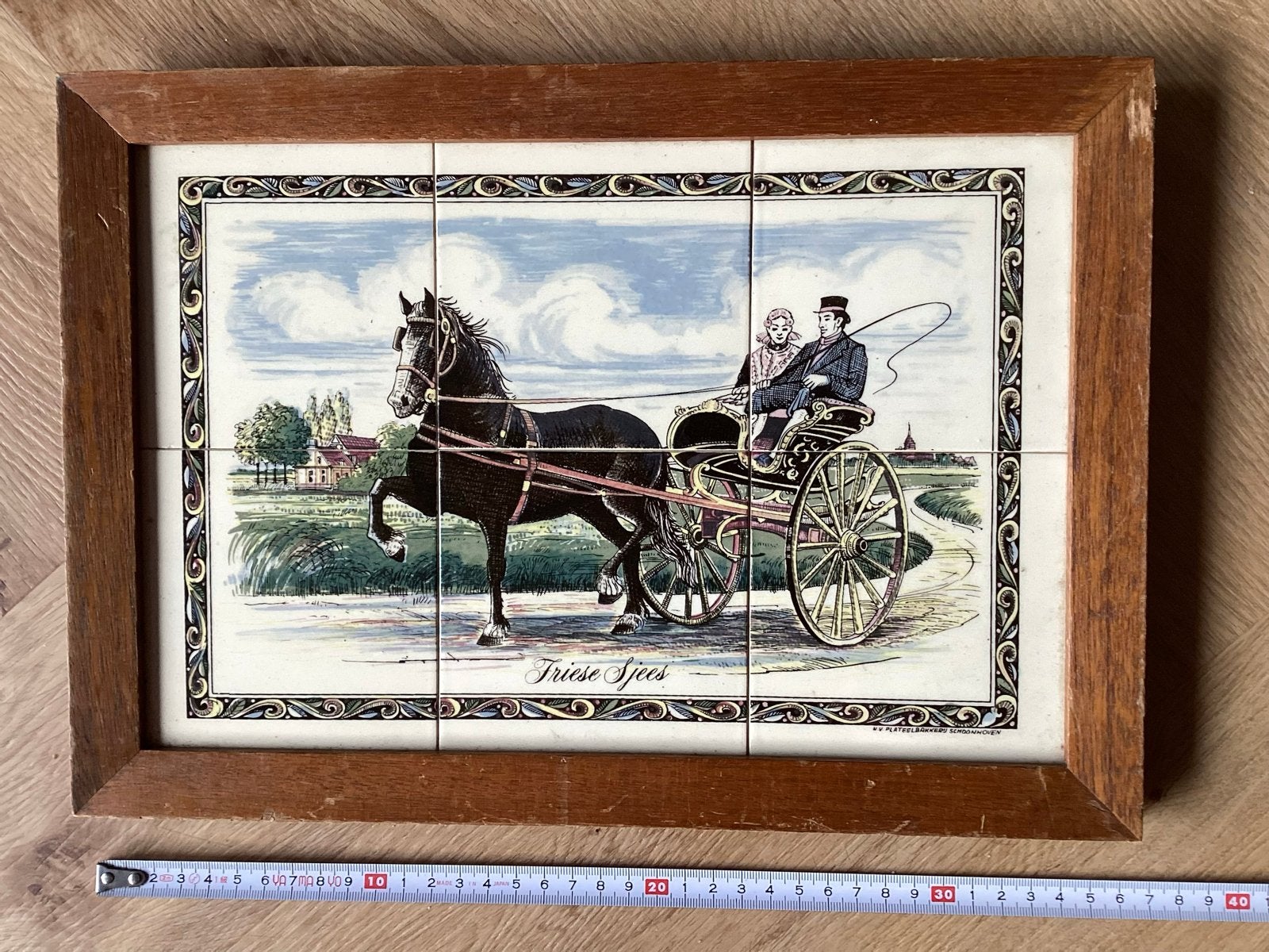 Tegeltableau Friese Sjees - N.V. Plateelbakkerij Schoonhoven, Ophalen of Verzenden