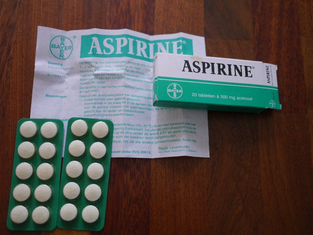 aspirine, bayer,de echte! oude verpakking, compleet, Ophalen of Verzenden, Zo goed als nieuw