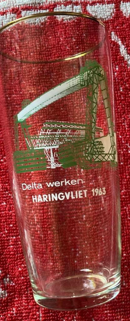 Vintage Glas Deltawerken Haringvliet 1963, Antiek en Kunst, Ophalen of Verzenden