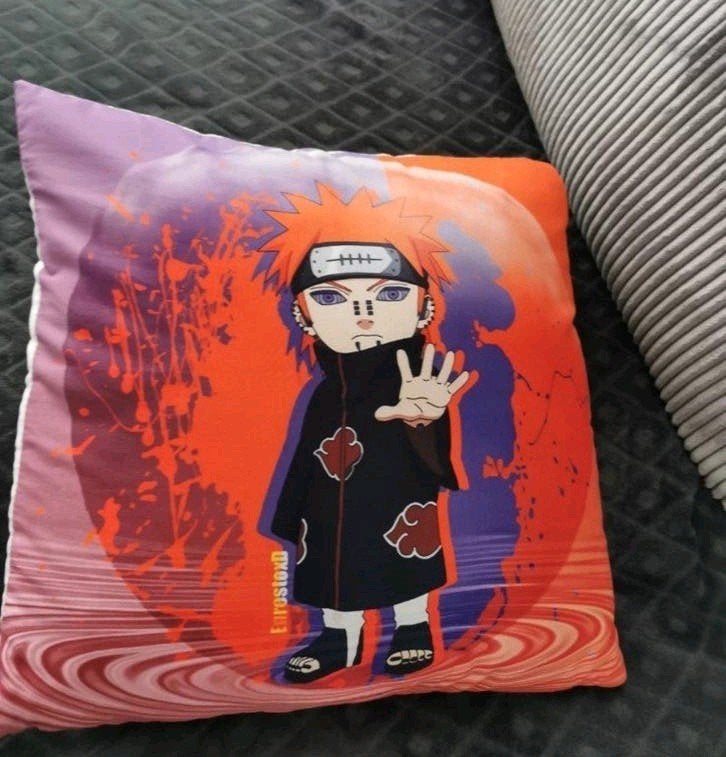 Akatsuki Kussen en Hoofdband - Naruto Shippuden Cosplay Set, Overige merken, Meerkleurig, Met print, Vierkant