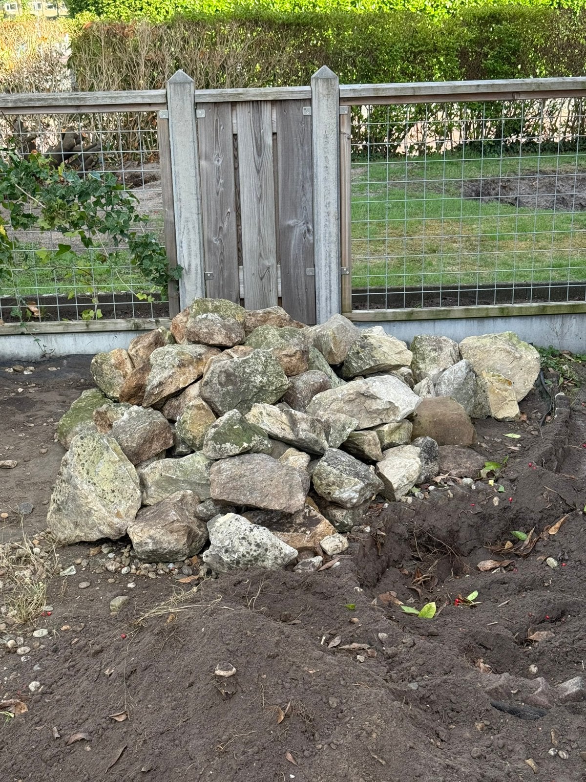 decoratie met stenen in de tuin, Tuin en Terras, Ophalen, Gebruikt