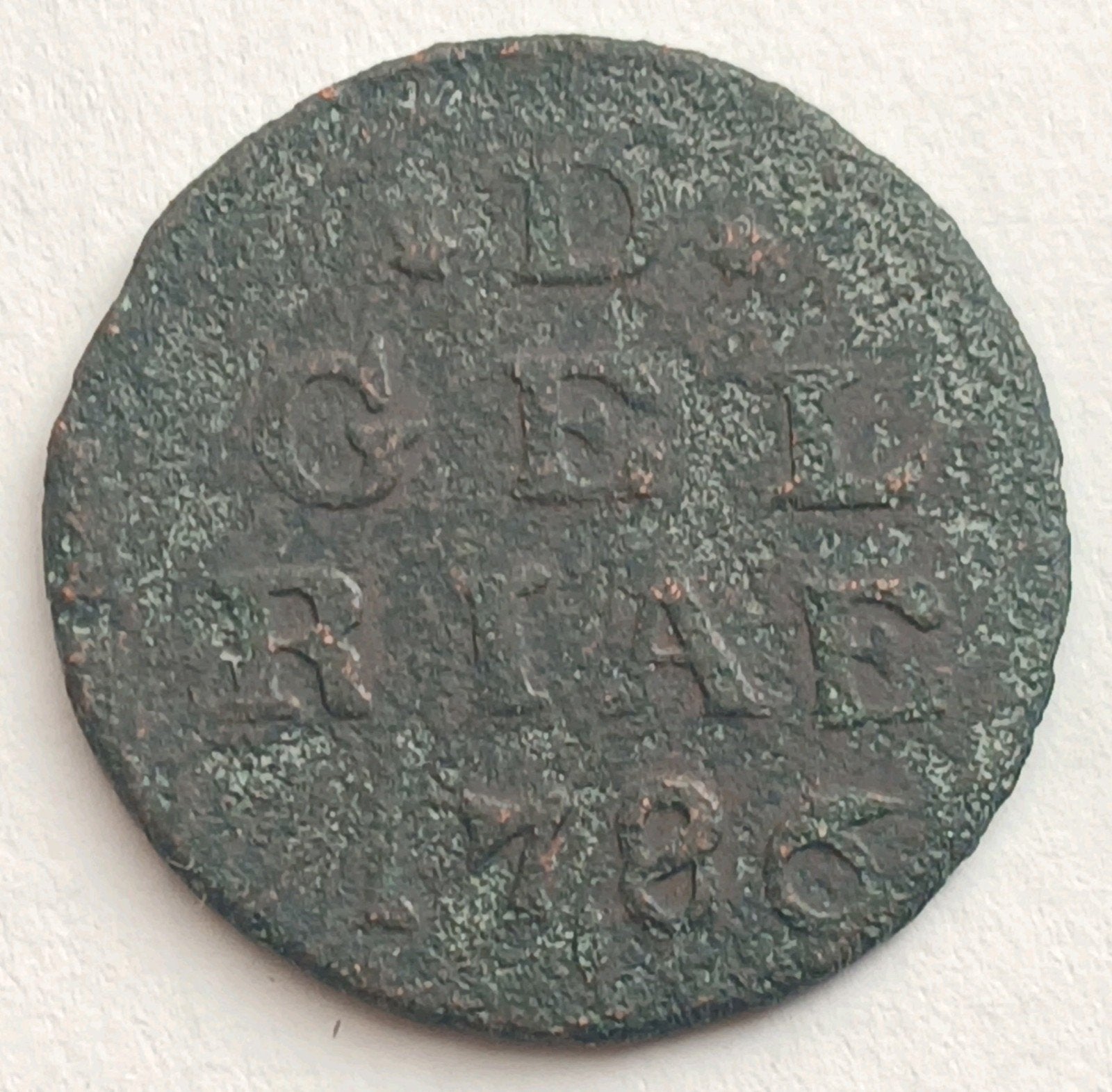 Gelria Duit 1786 Gelderland Antieke Munt Nederland Provincie, Ophalen of Verzenden, Vóór koninkrijk, Overige waardes