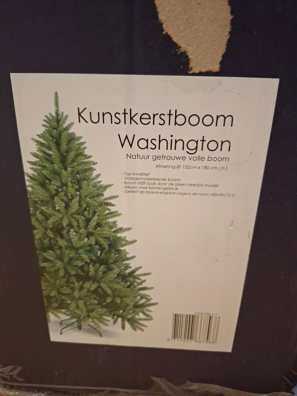 Kunstkerstboom Washington 180cm, Ophalen, Zo goed als nieuw