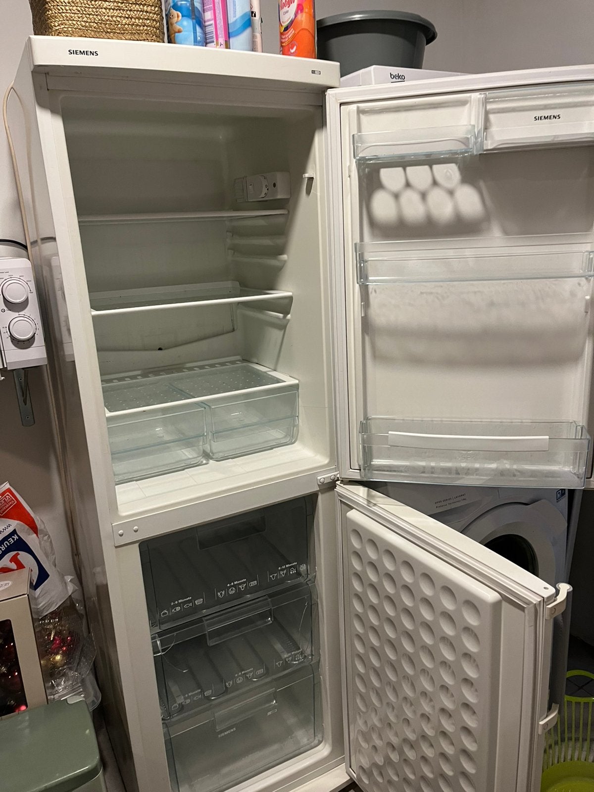 Koelvriescombinatie gratis afhalen, Witgoed en Apparatuur, Vriezers en Diepvrieskisten, Gebruikt, Minder dan 60 cm, 160 cm of meer