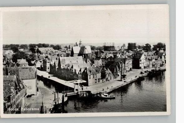Hoorn Panorama st 1954 zue adreszjde, Verzenden, 1940 tot 1960, Gelopen, Noord-Holland
