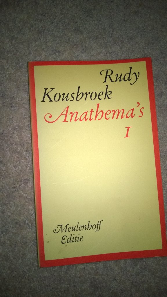 Boek - 262 - Anathema's I - Rudy Kousbroek, Ophalen of Verzenden, Zo goed als nieuw