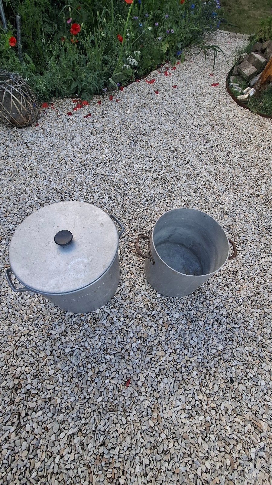 Grote aluminium pannen - Set van 2, Ophalen