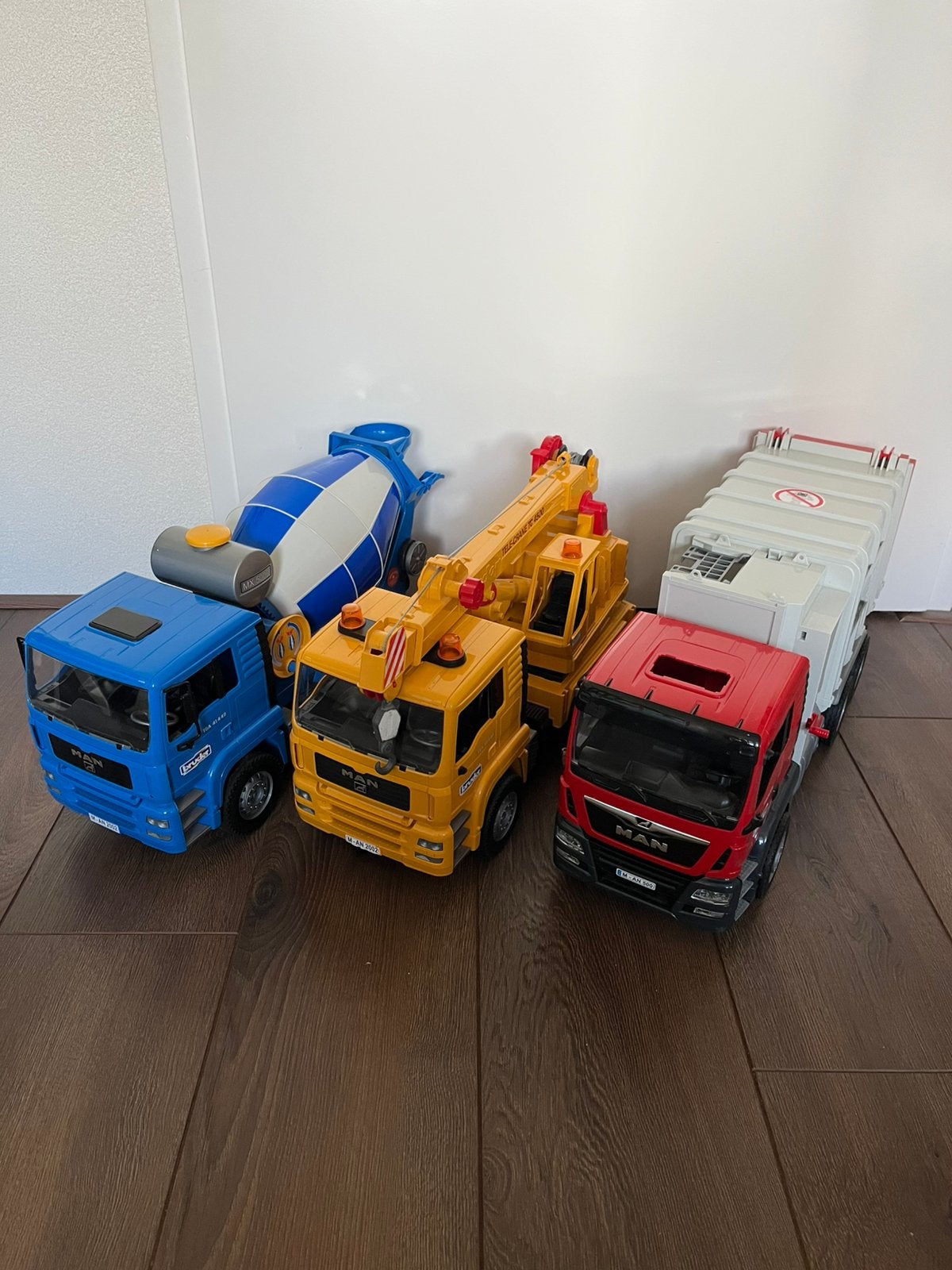 3 grote bruder wagens, Ophalen, Gebruikt