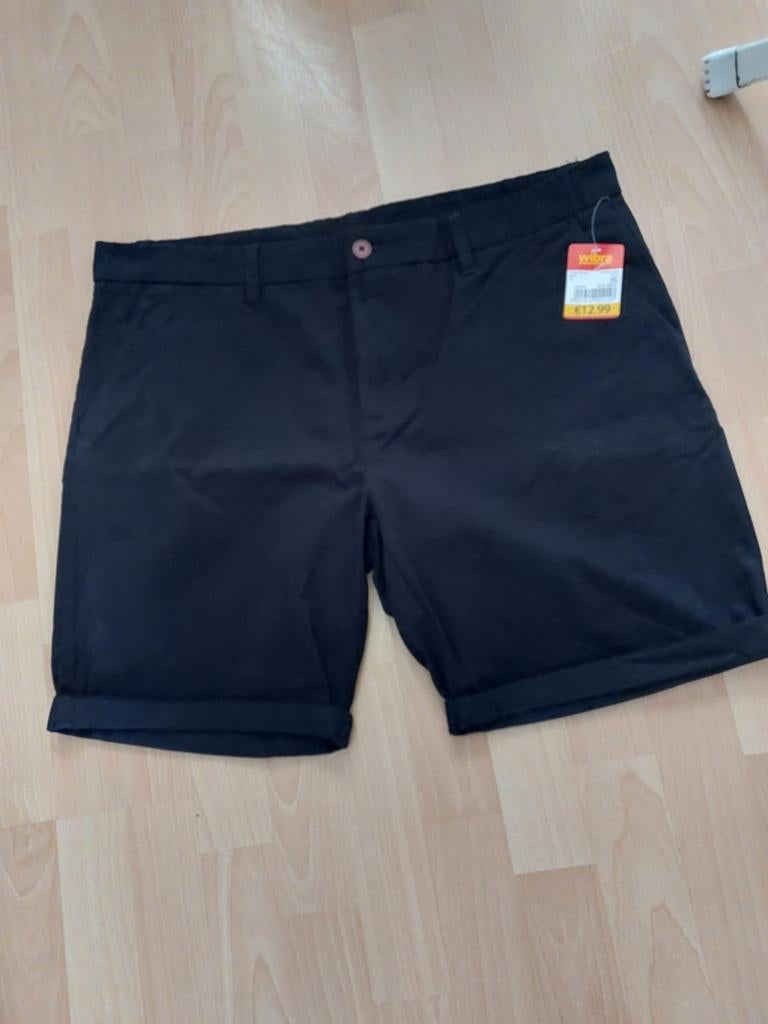 Nieuwe Wibra heren korte broek, zwart, maat M, Wibra, Maat 48/50 (M), Zwart, Nieuw