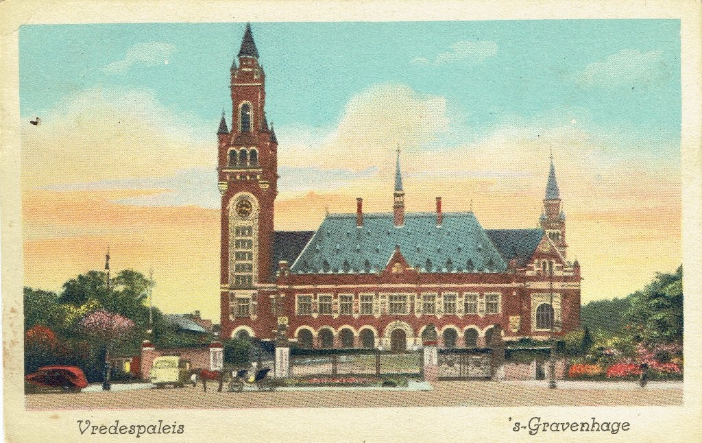 Ansichtkaart Den Haag Vredespaleis, Verzenden, 1920 tot 1940, Gelopen, Zuid-Holland