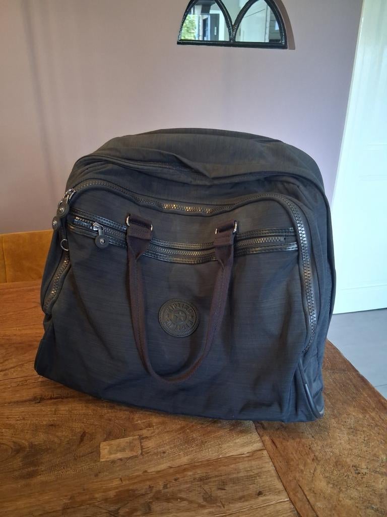 Kipling rolkoffer schooltas kantoortas laptoptas zwart, Ophalen of Verzenden, Zo goed als nieuw, Zwart, 30 cm of meer