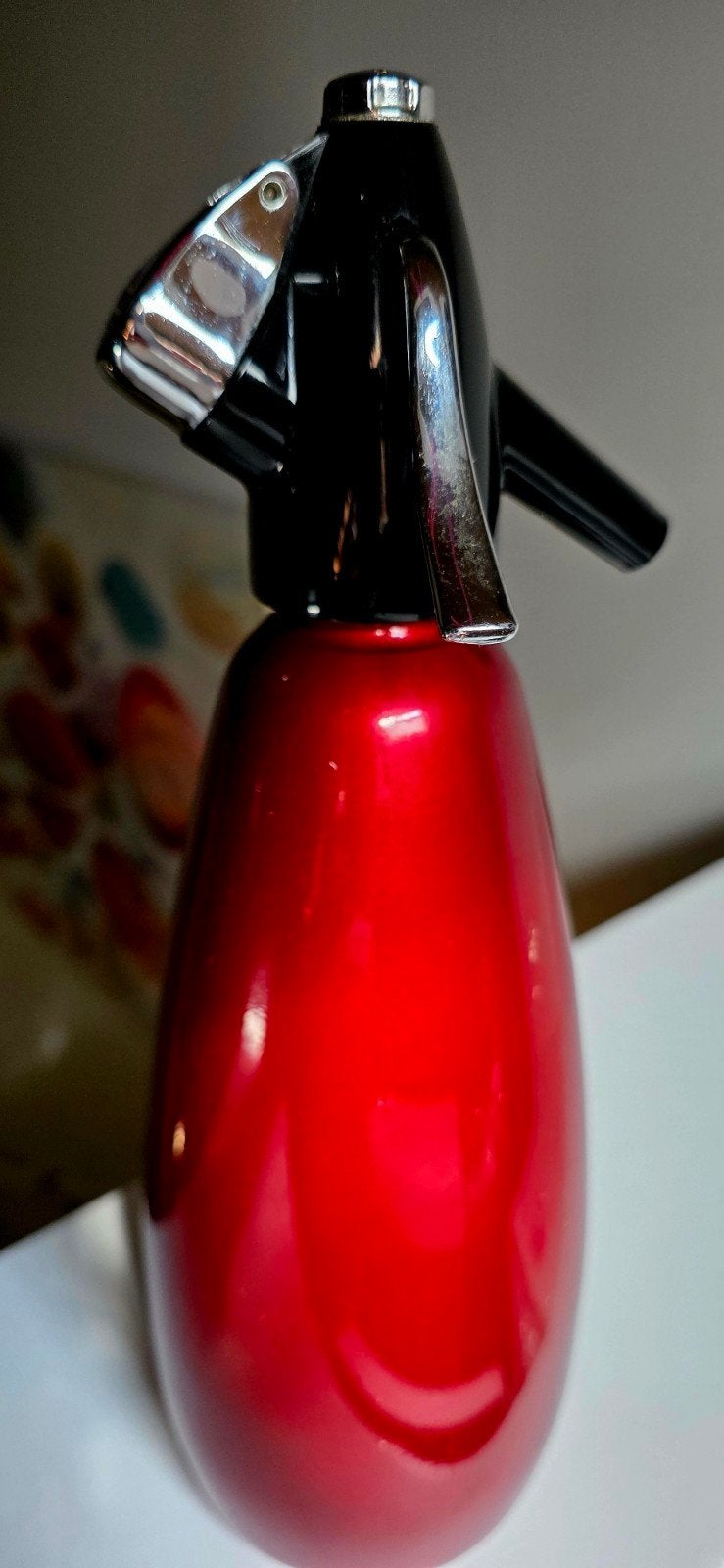 Vintage BOC Sparklets Soda Sifon Jaren '60 - Rood Metallic, Ophalen of Verzenden