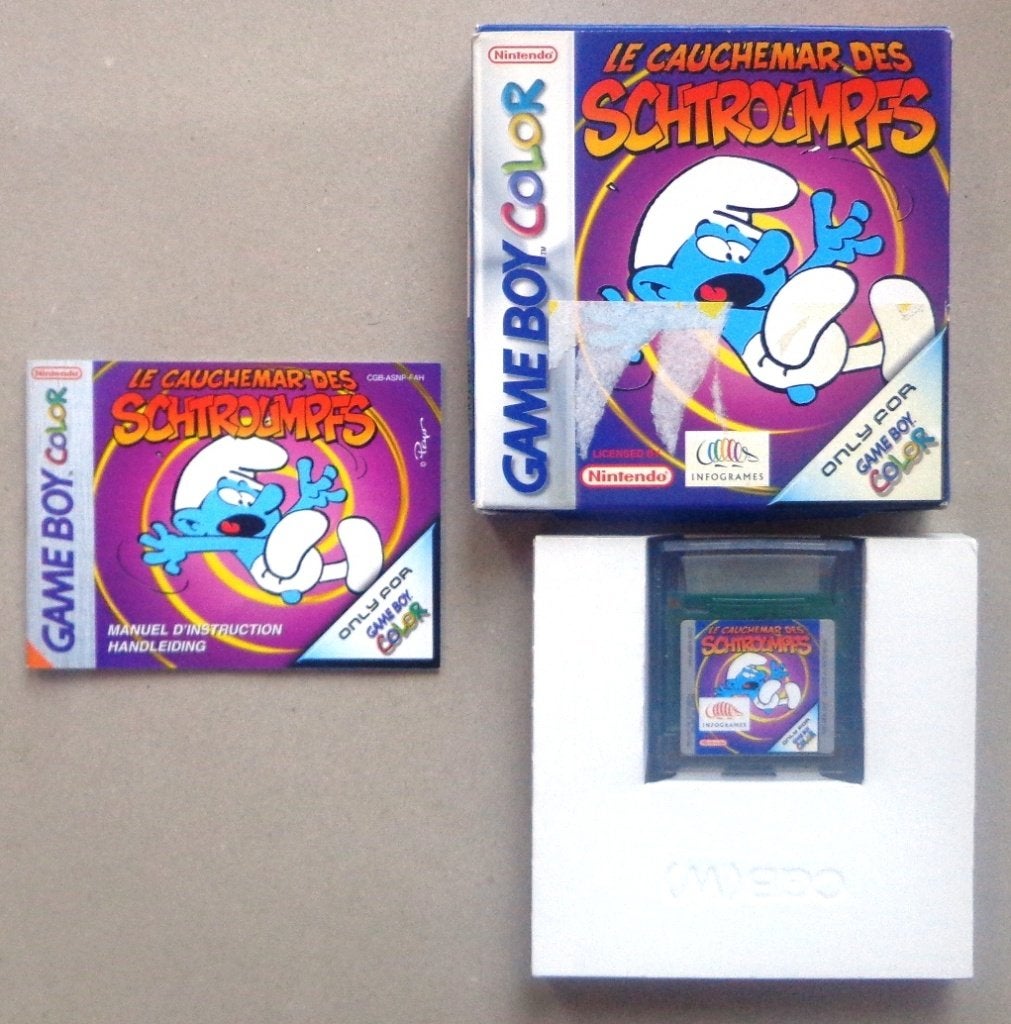 Les Cauchemar Des Schtroumpfs voor de Gameboy Color Compleet, Spelcomputers en Games, Avontuur en Actie, Gebruikt, 1 speler, Ophalen of Verzenden