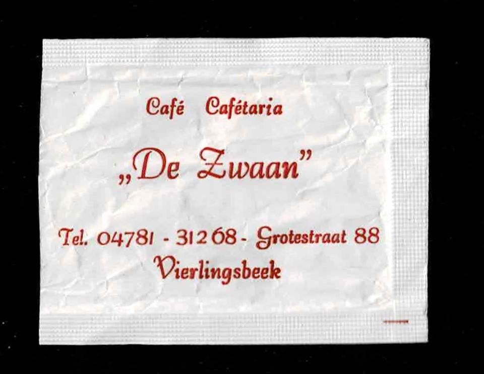 suikerzakje 1182 De Zwaan Vierlingsbeek, Verzamelen, Ophalen of Verzenden, Nederland