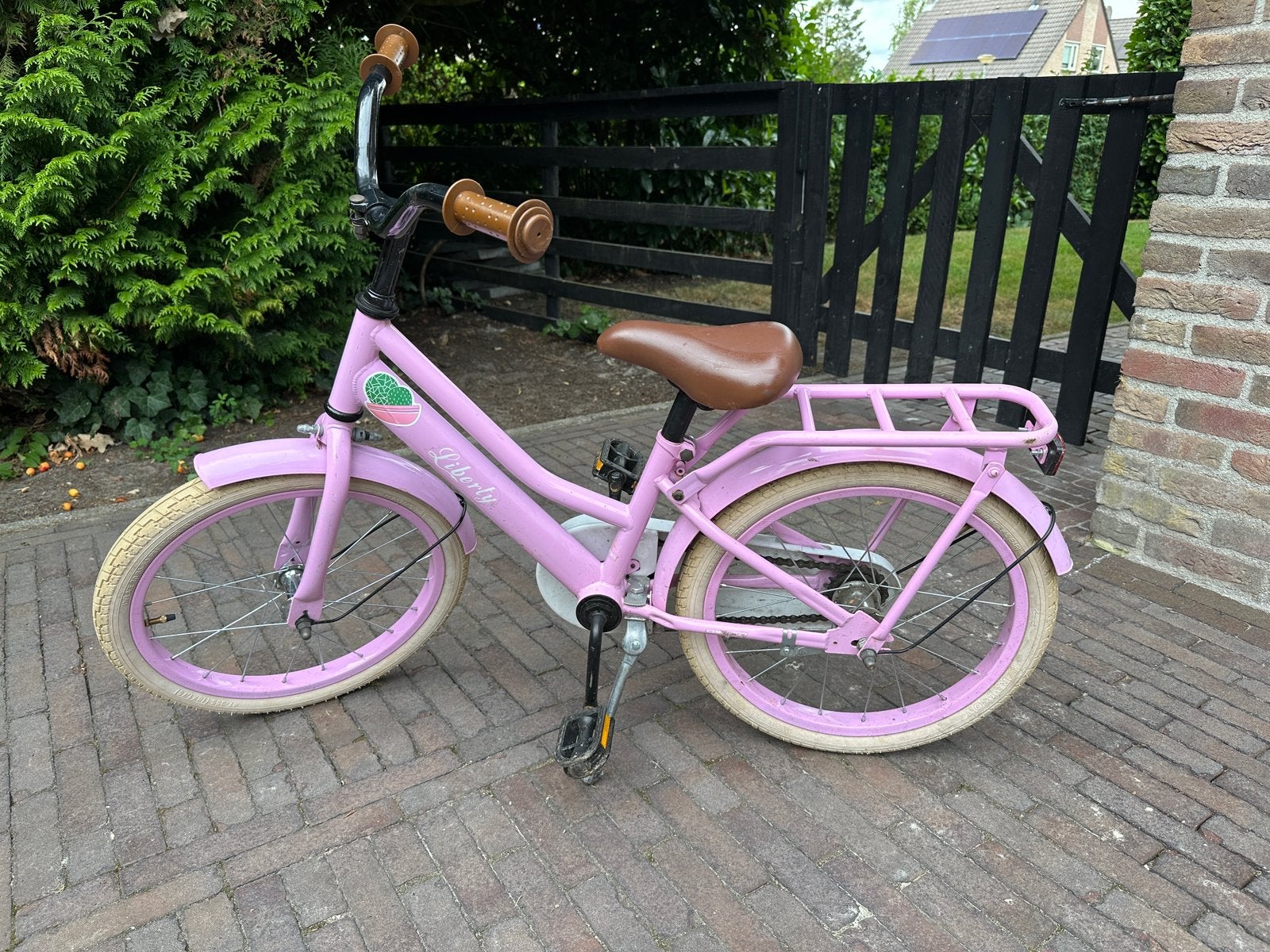 Kinderfiets 18 inch, Fietsen en Brommers, Fietsen | Meisjes, Ophalen, Gebruikt, Terugtraprem, 18 inch