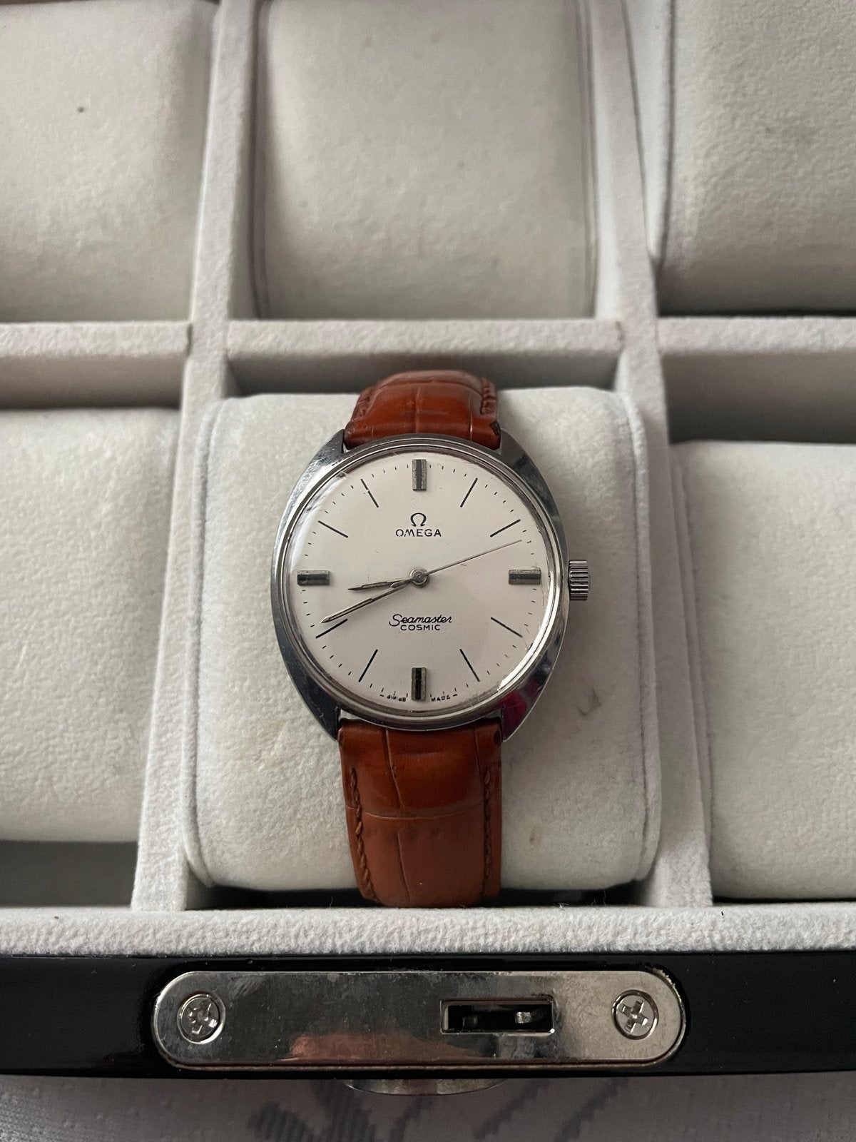 Omega Seamaster Cosmic Polshorloge - Vintage Stijl, Ophalen, Staal, Met bandje, Polshorloge