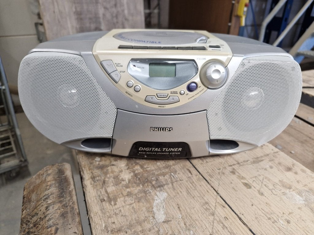 draagbare radio cd speler cassete recorder Philips, Ophalen, Gebruikt, Overige typen, Met cd-speler