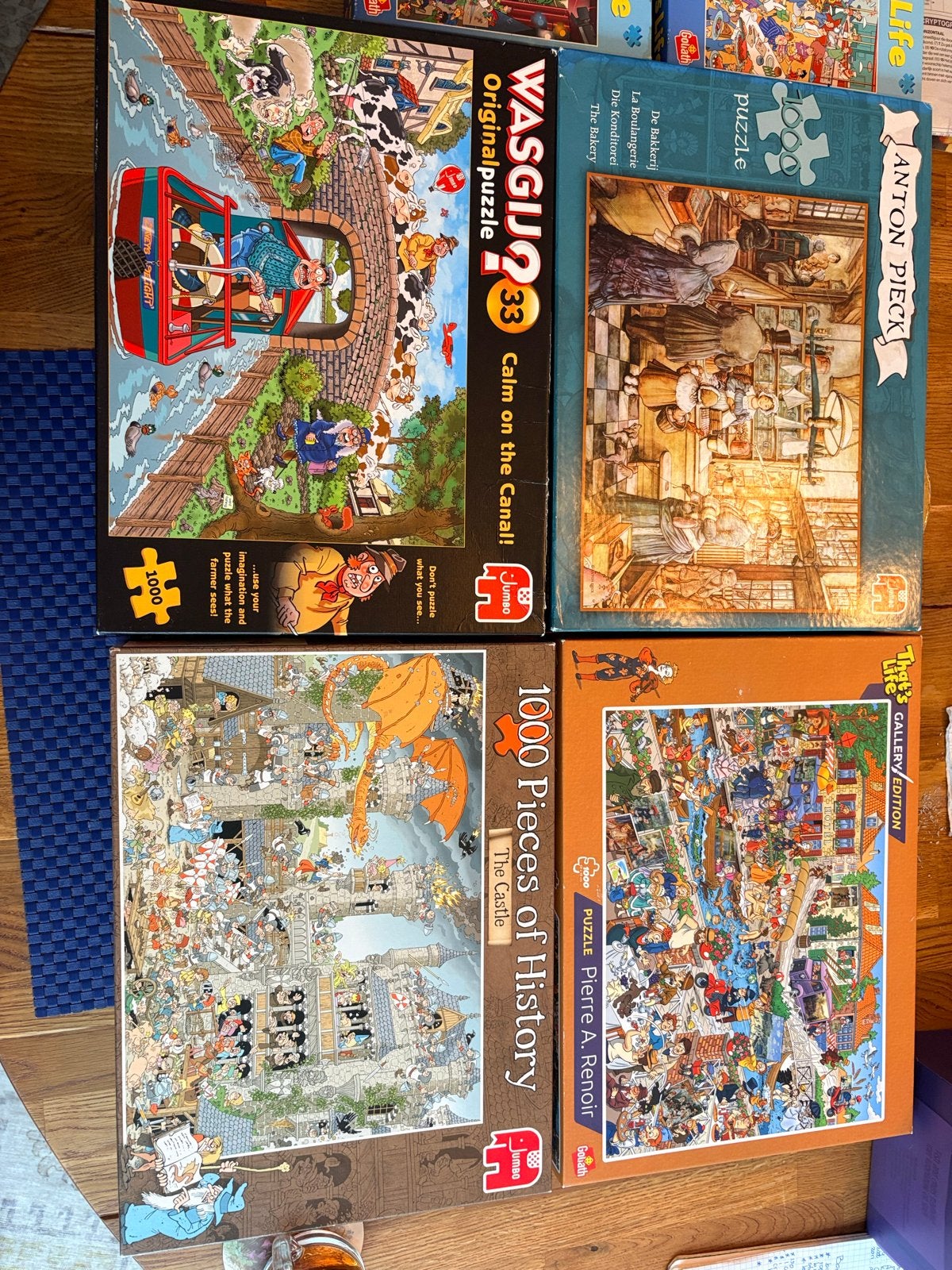Diverse 1000-stukjes legpuzzels - Verschillende merken, Ophalen of Verzenden, 500 t/m 1500 stukjes, Gebruikt, Legpuzzel