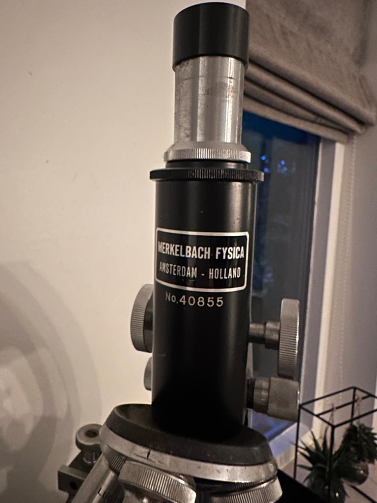 Vintage Merkelbach Physica Microscoop - Amsterdam Holland, Audio, Tv en Foto, Optische apparatuur | Microscopen, Ophalen of Verzenden
