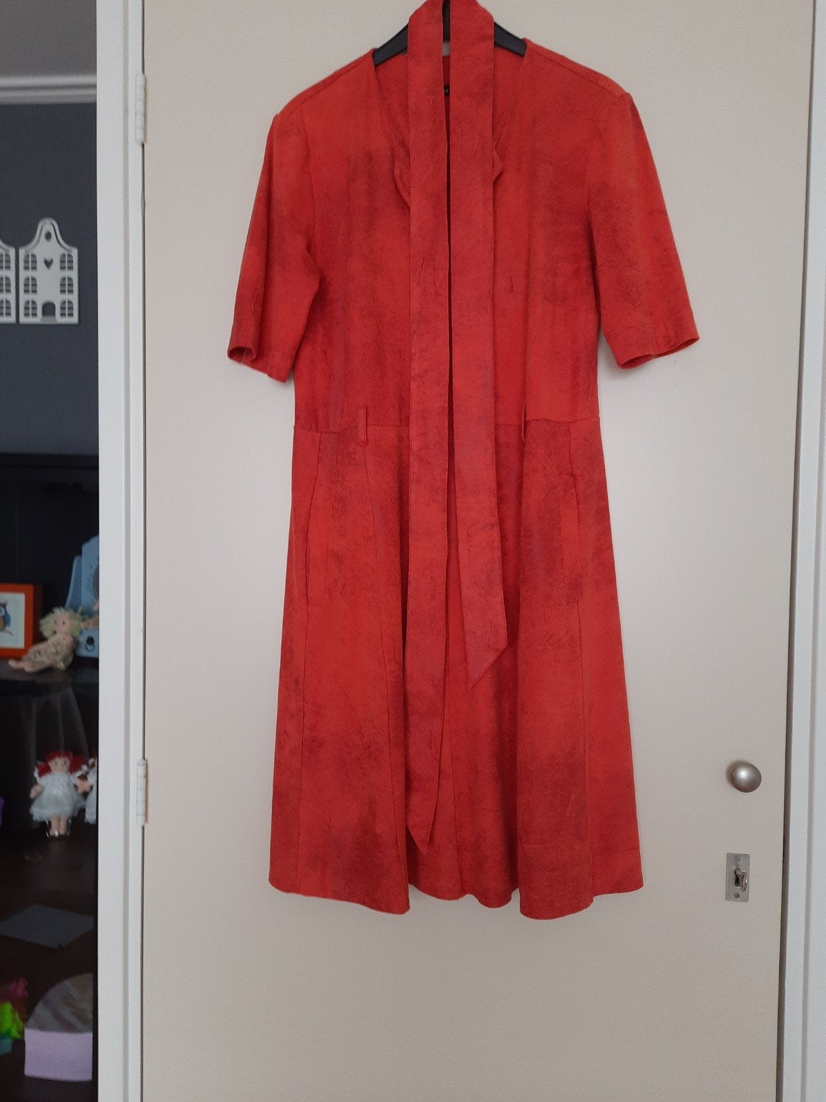 Crème de la Crème jurk maat 40 oranje, Kleding | Dames, Jurken, Ophalen of Verzenden, Zo goed als nieuw, Maat 38/40 (M), Knielengte