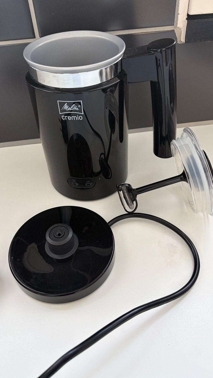 Melitta Cremio melkopschuimer - Zwart, zo goed als nieuw, Ophalen, Overige modellen, Overige typen, Zo goed als nieuw