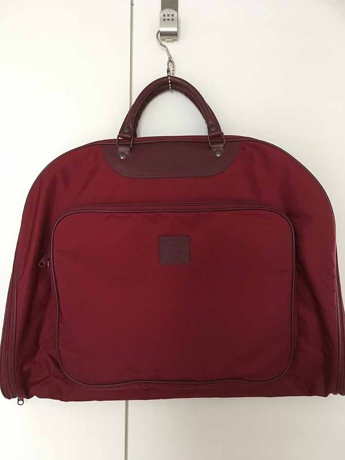 Donker Rood Reistas Garment Bag Tas Kledinghoes, Zo goed als nieuw, 75 cm of meer, Rood, 80 cm of meer