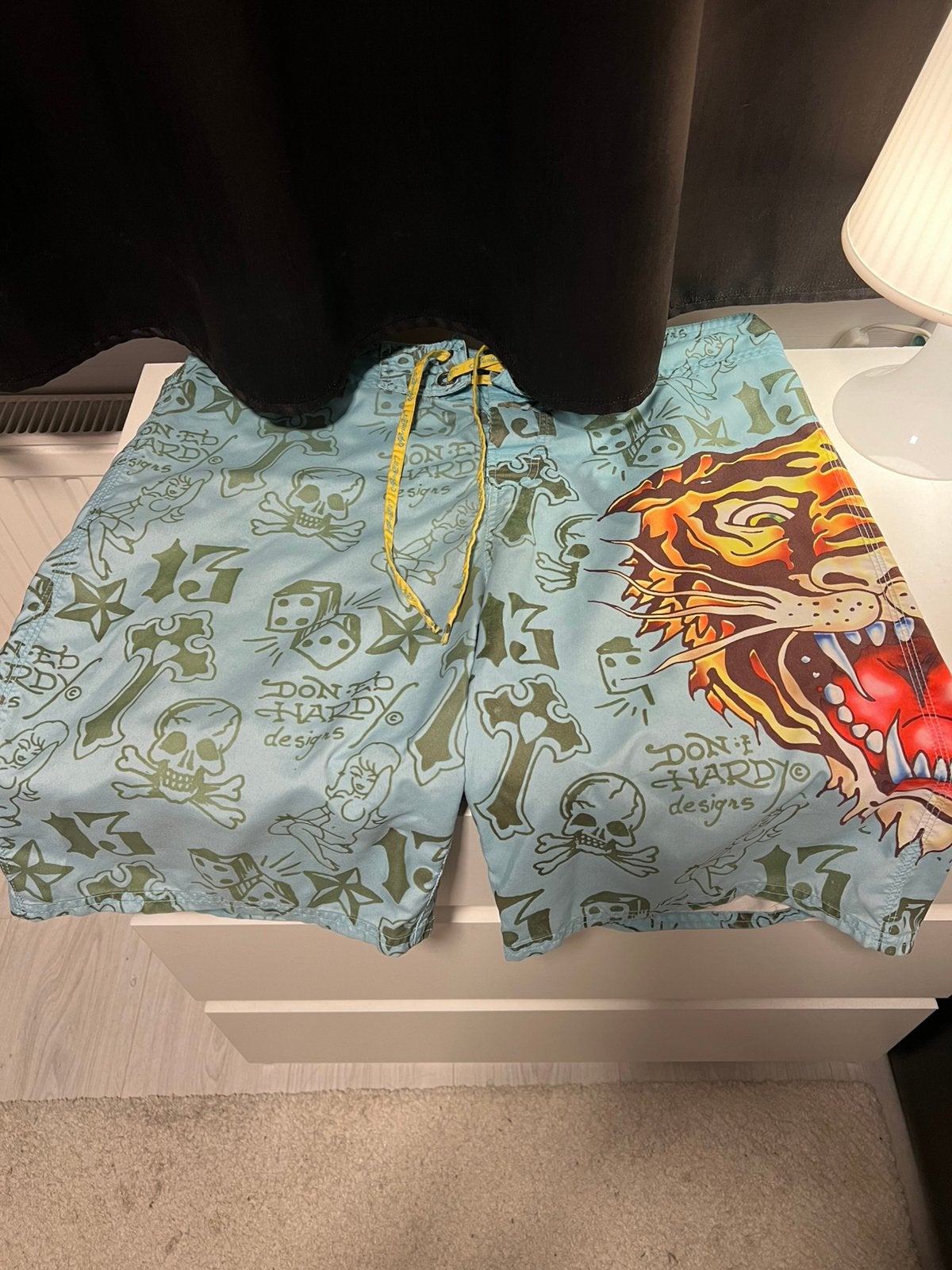 Vintage Ed Hardy Zwembroek maat M - Ongedragen!, Kleding | Heren, Ophalen of Verzenden, Maat 48/50 (M), Blauw, Zwemshort