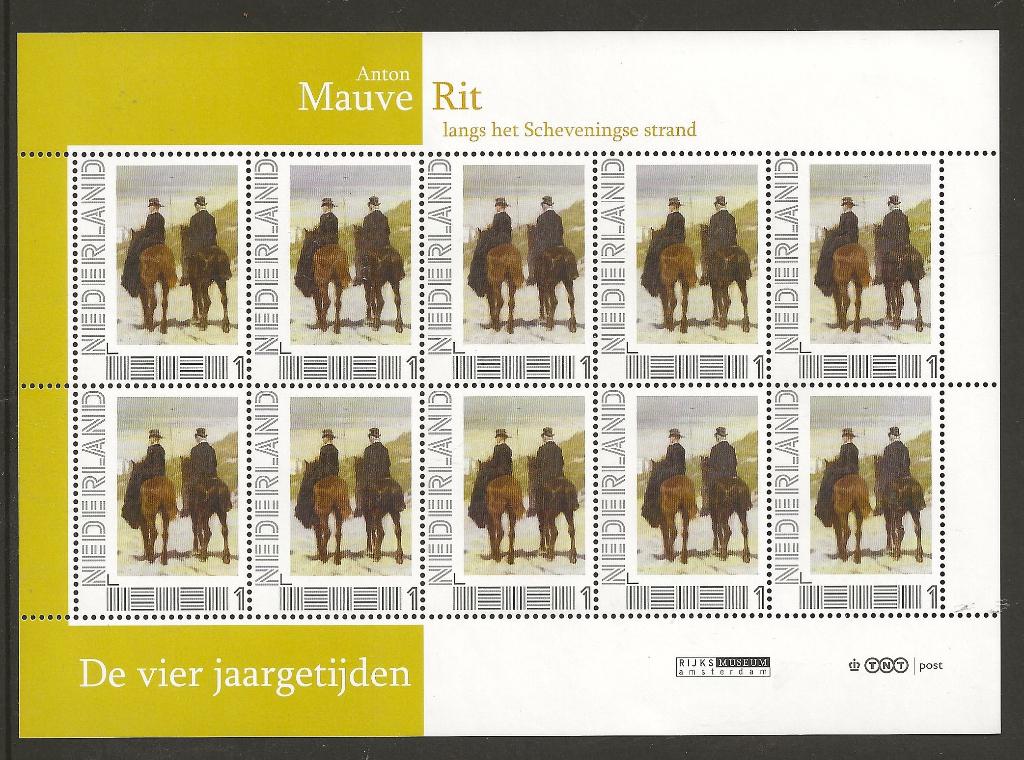 Vel 4 jaargrijden, Mauve, Rit, postfris,, Ophalen of Verzenden, Postfris