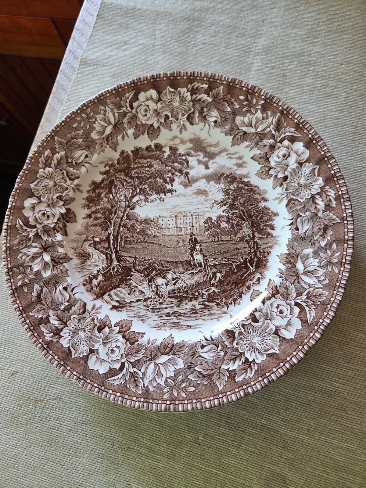 Set van 4 Antieke Copeland Spode "England's Heritage" Borden, Antiek en Kunst, Ophalen of Verzenden