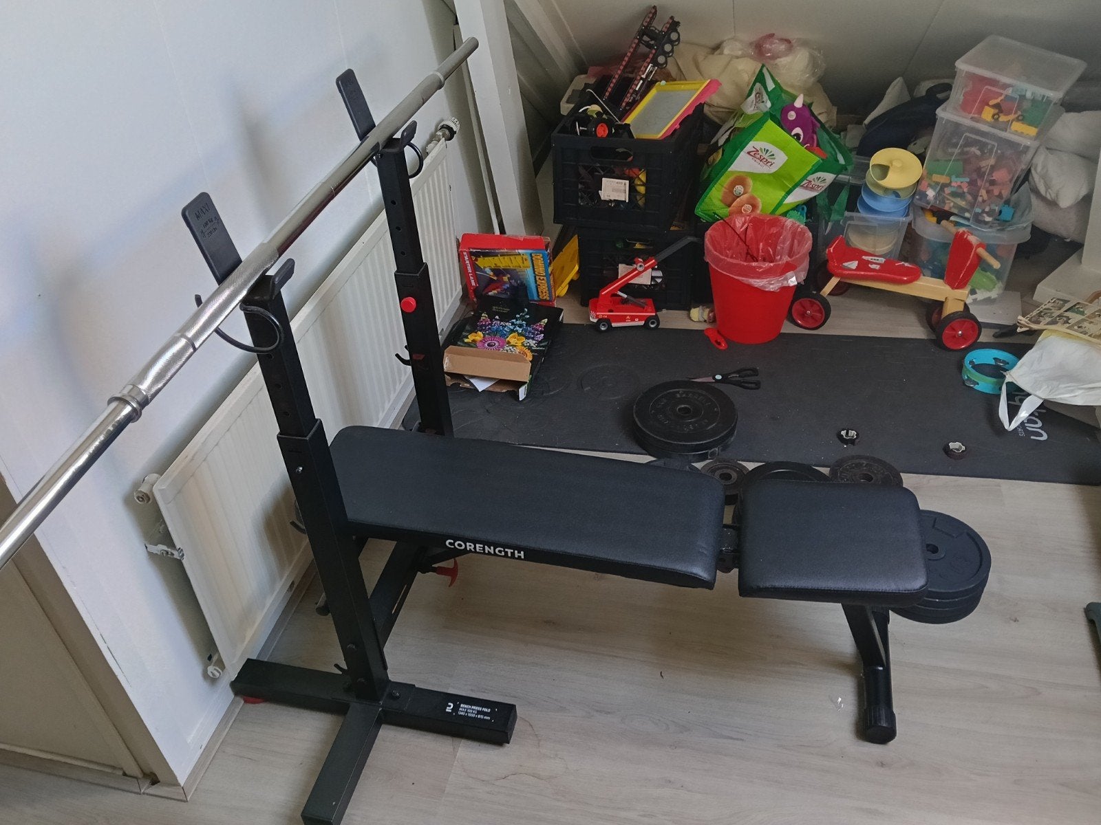 Bench press (bankdrukken), Ophalen, Zo goed als nieuw, Fitnessbank