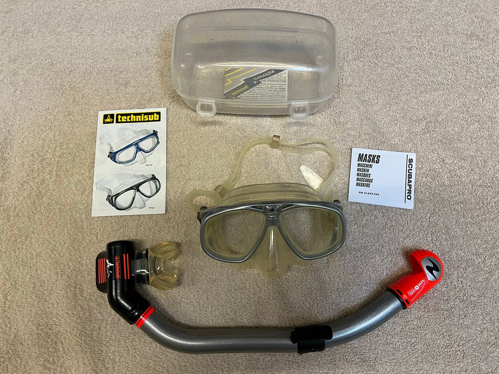 Scubapro Tyke duikbril met snorkel - Zo goed als nieuw, Watersport en Boten, Duiken, Ophalen of Verzenden, Zo goed als nieuw, Duikbril of Snorkel