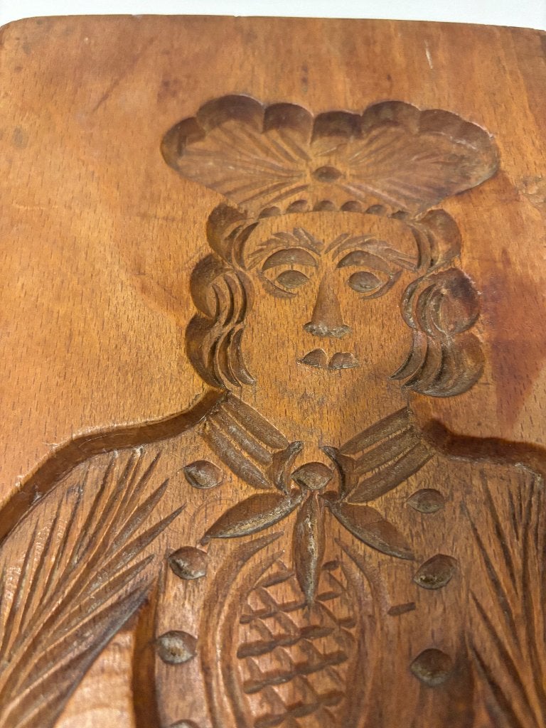 Antieke dubbelzijdige speculaasplank – Vrijer & Vrijster, Ophalen of Verzenden