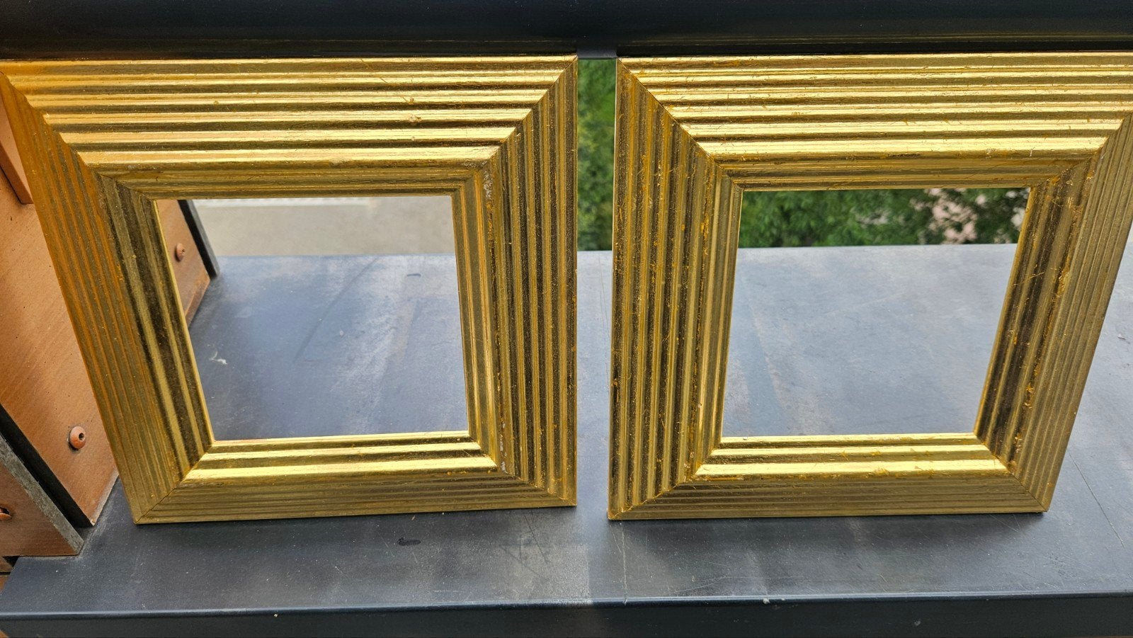 2 Museumlijsten 22 Karaats BladgoudVerguld15x15cmBLING BLING, Ophalen