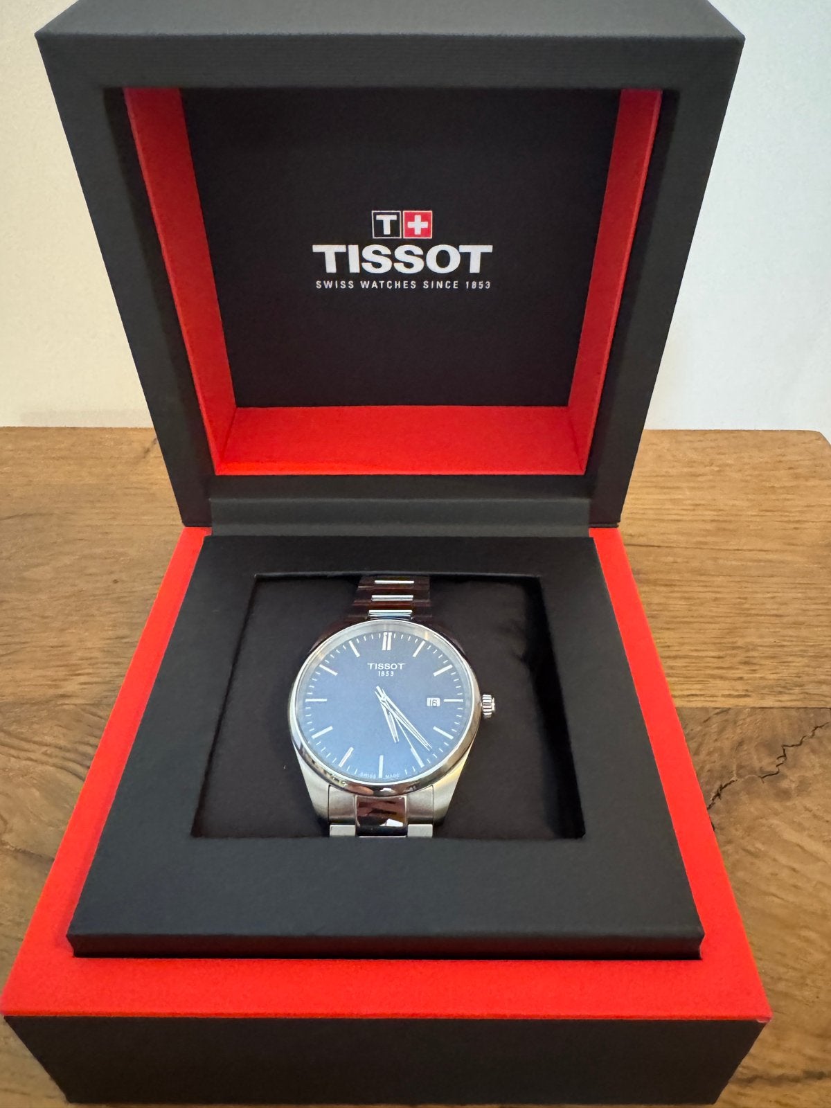 Tissot pr100 in zeer nette staat, Ophalen, Staal, Staal, Polshorloge