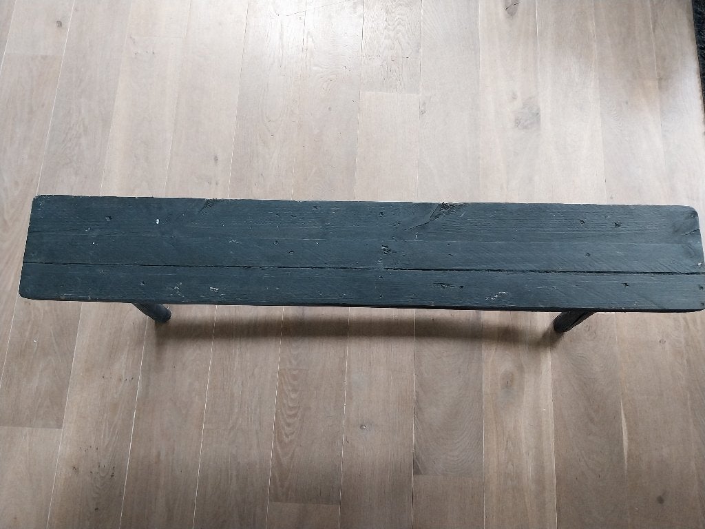 Zwart bankje, Ophalen, Overige maten, Oud landelijk, Minder dan 75 cm