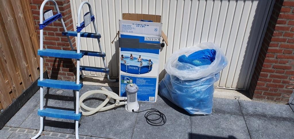 Zwembad Intex 366 x 76 cm, Ophalen, Gebruikt, Minder dan 80 cm, Rond