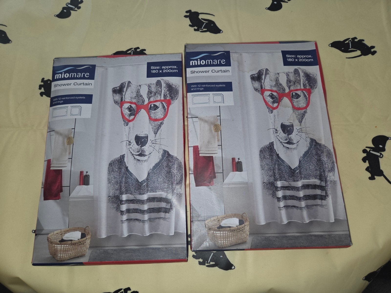 Douchegordijn met Jack Russell print - Miomare 180x200cm, Ophalen of Verzenden