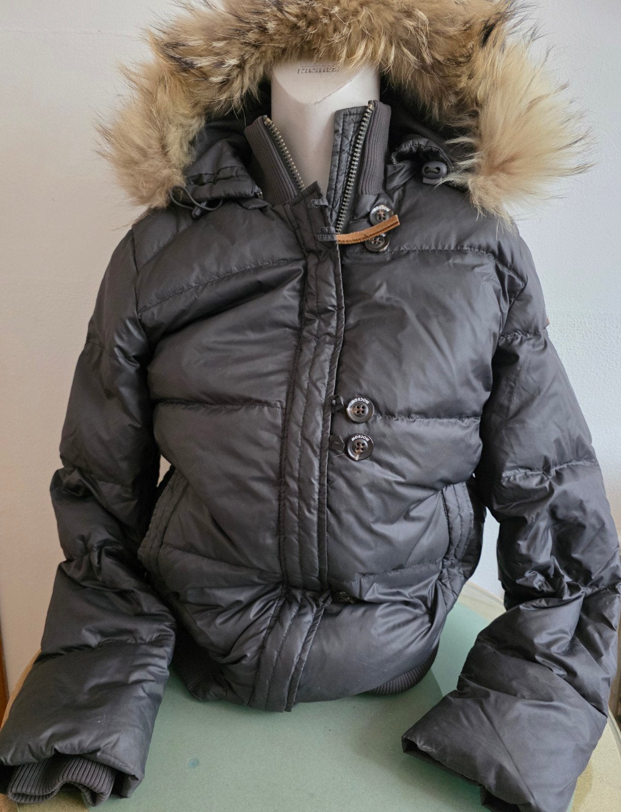 winterjas, Ophalen, Zo goed als nieuw, Maat 38/40 (M), Grijs