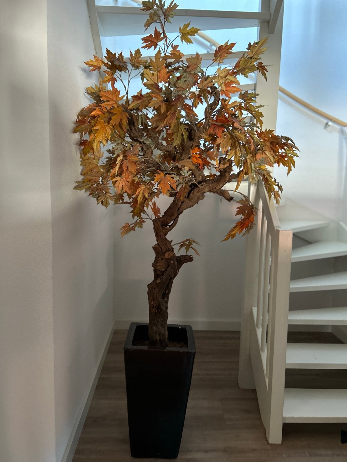 Decoratieve kunstboom / bonsai in pot. Hoogte: 206 cm., Ophalen, Binnen, Gebruikt, Kunstplant