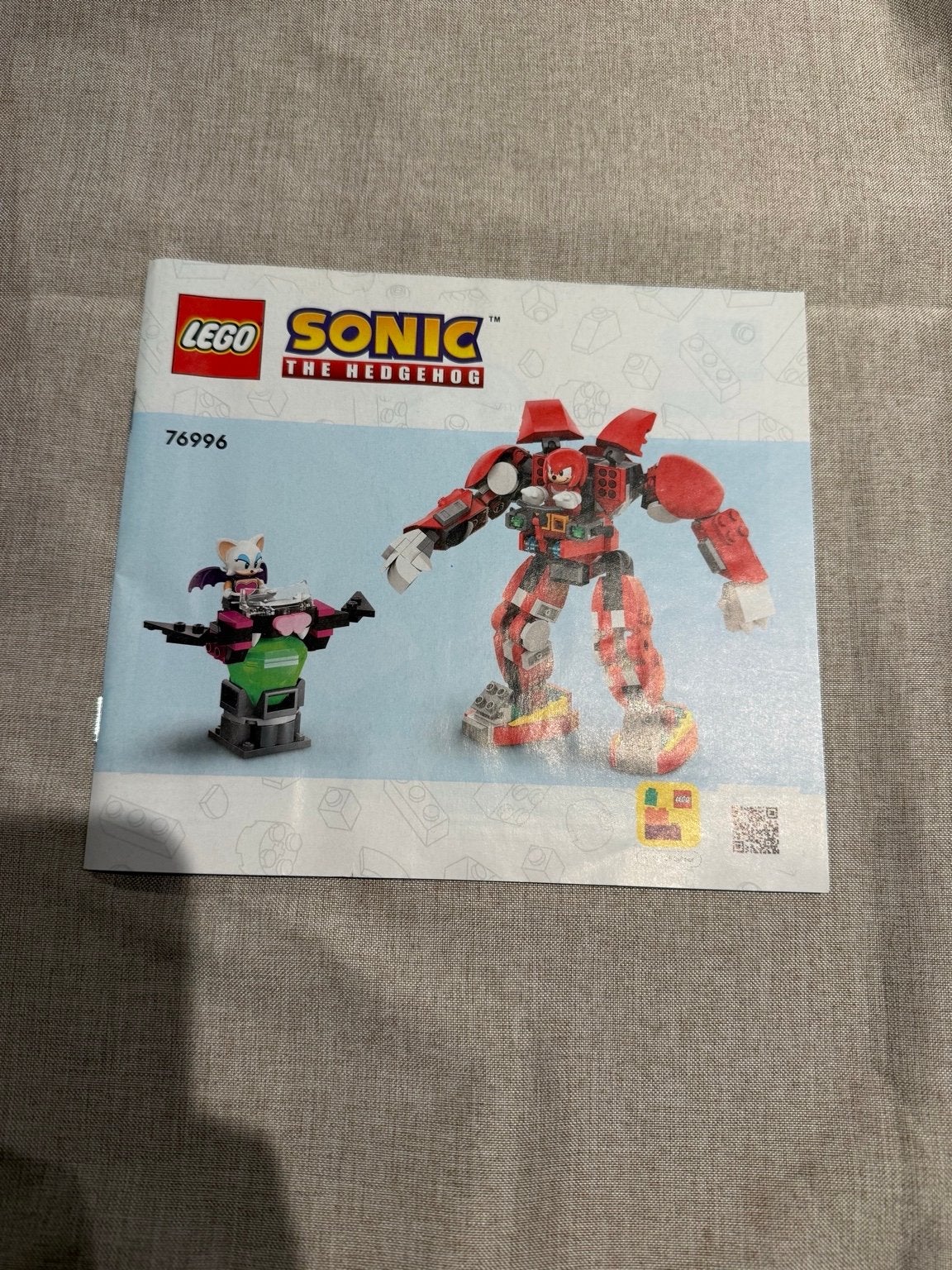 LEGO Sonic the Hedgehog 76996 Knuckles' Guardian Mech, Ophalen of Verzenden, Nieuw, Overige merken