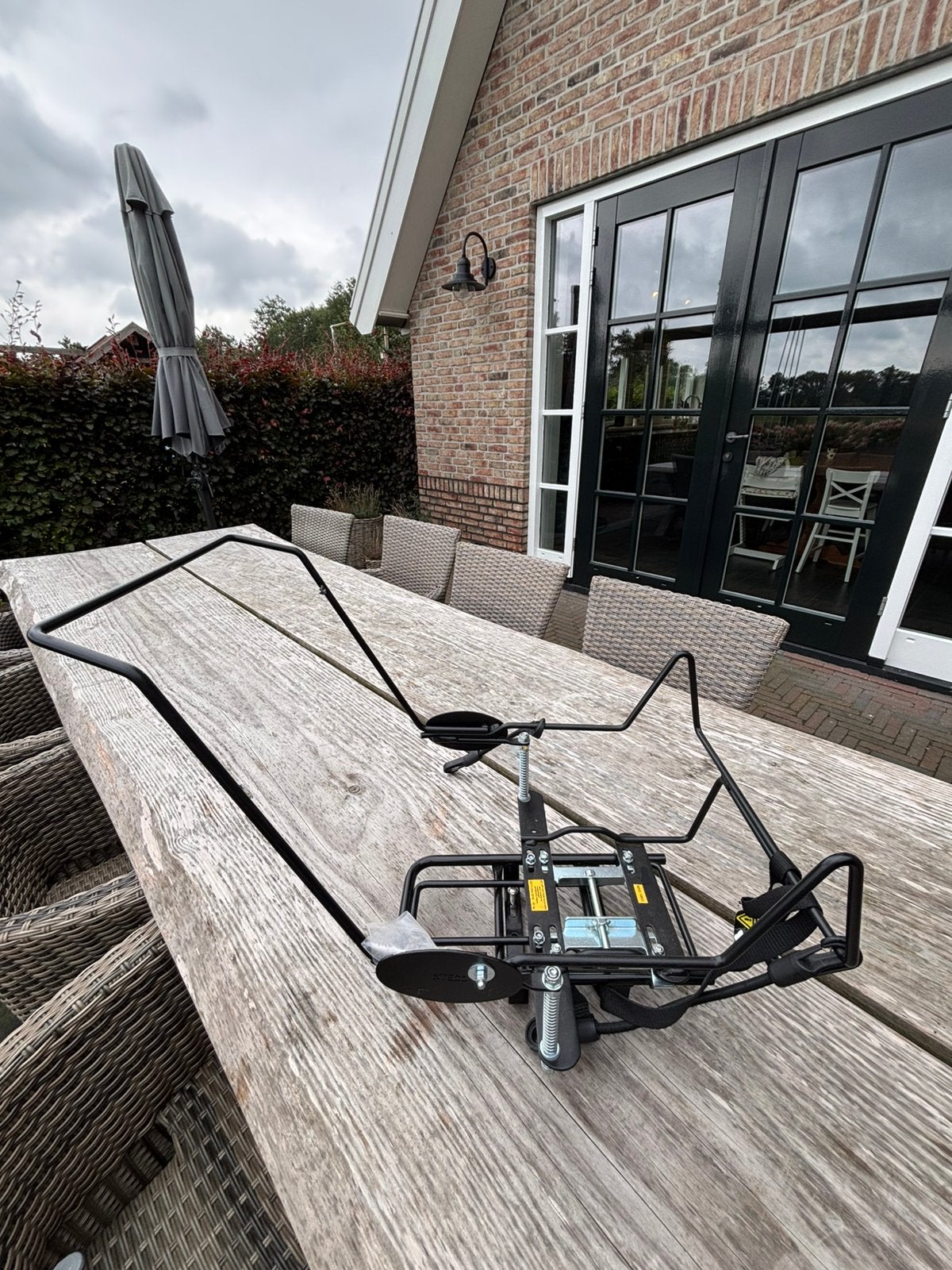 Maxi cosi standaard bakfiets (Steco Baby-Mee), Ophalen, Vering, Minder dan 20 kg, Zo goed als nieuw