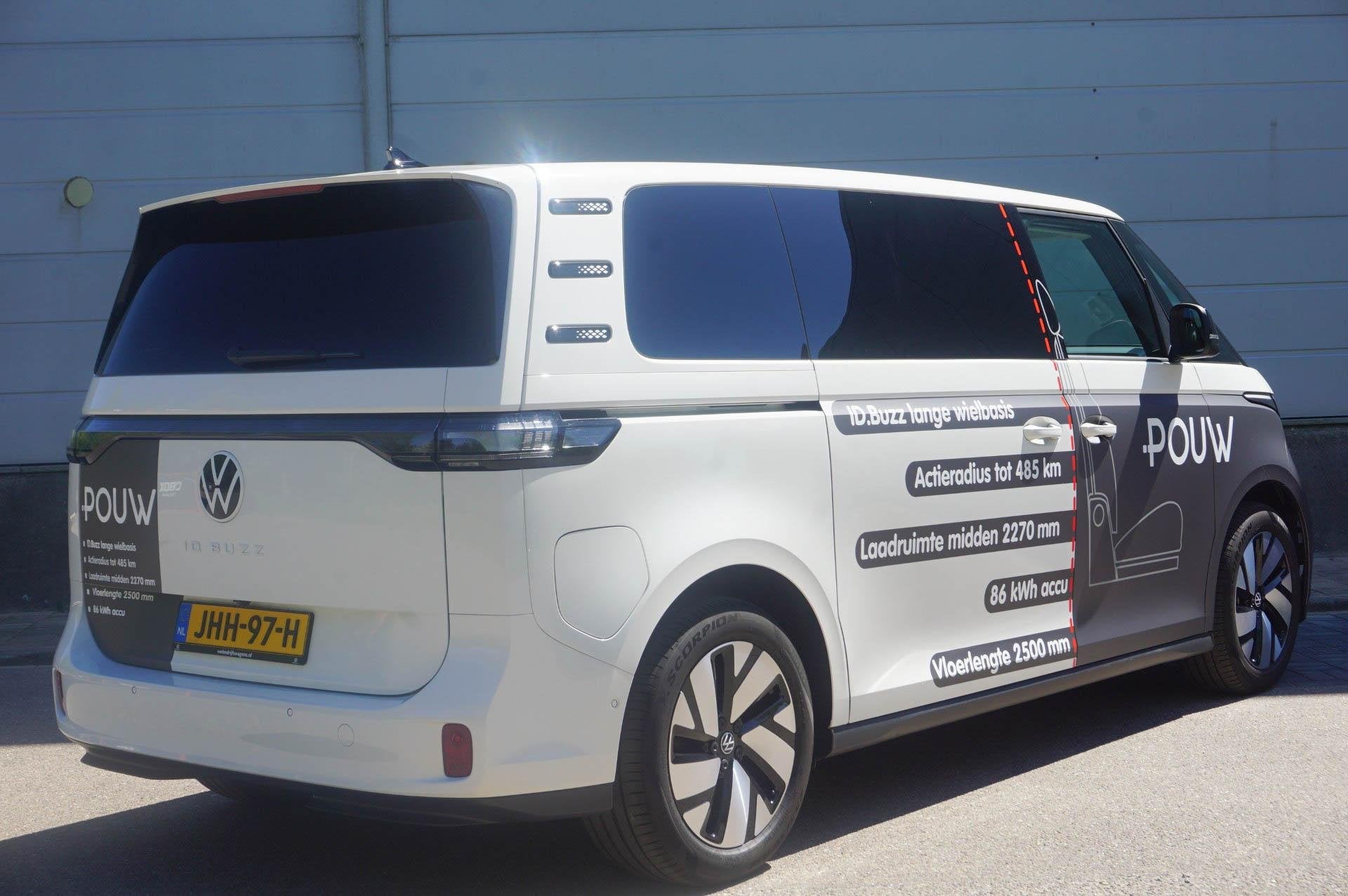 Volkswagen ID. Buzz 286pk Pro Bulli 86 kWh LWB | Geel Kentek, 12 maanden, Wit, 2 stoelen, 1000 kg
