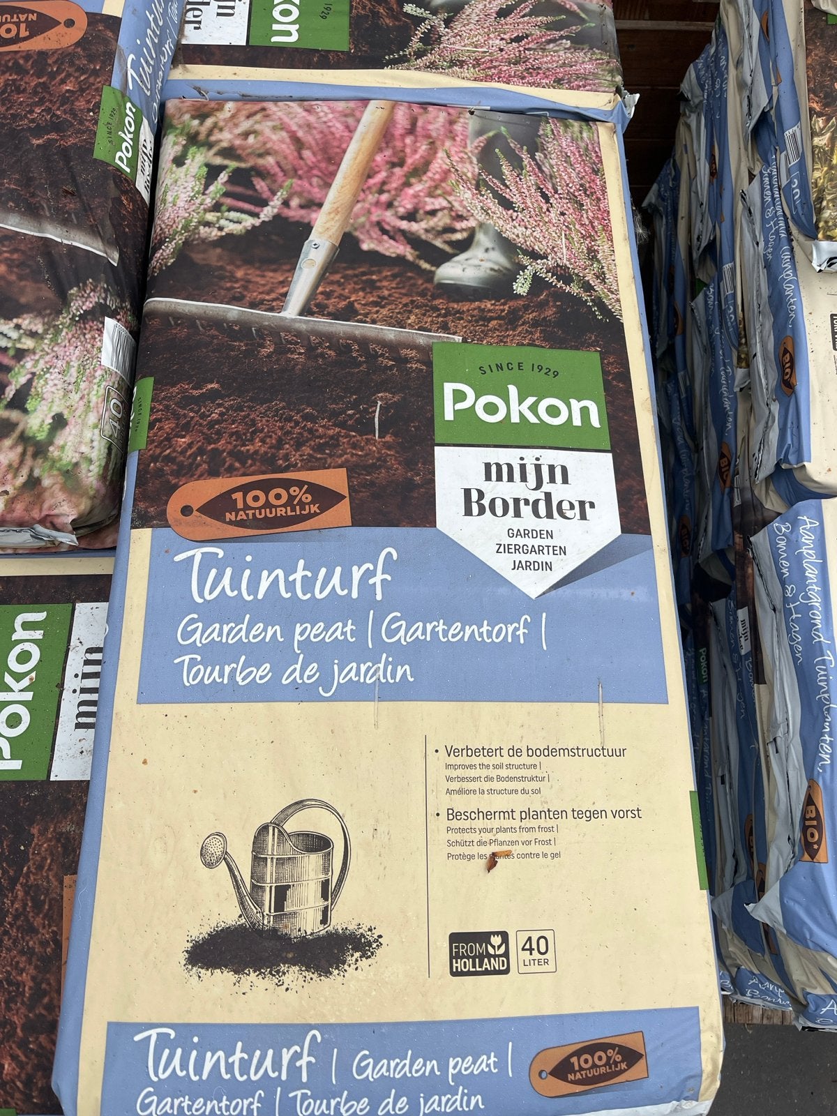 Pokon Tuinturf 40L - Voor een gezonde tuin, Ophalen of Verzenden, Tuinturf