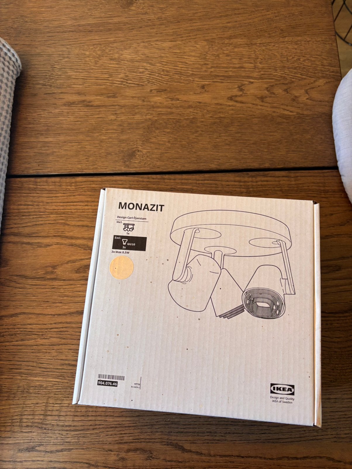 2x IKEA plafondspot – NYMÅNE + nieuwe MONAZIT | Compleet, Ophalen, Zo goed als nieuw
