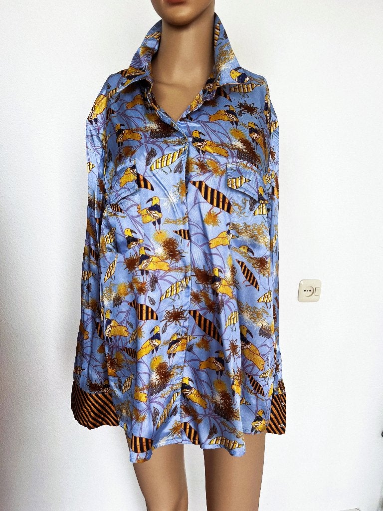 schitterend blousje van Due Amanti maat 44, Blauw, Maat 42/44 (L), Zo goed als nieuw, Ophalen