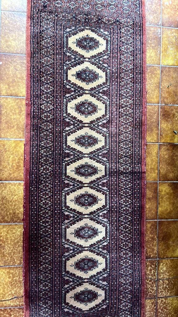 Vintage persisch gang tapijt, Huis en Inrichting, Stoffering | Tapijten en Kleden, Gebruikt, Bruin, Rechthoekig, 50 tot 100 cm