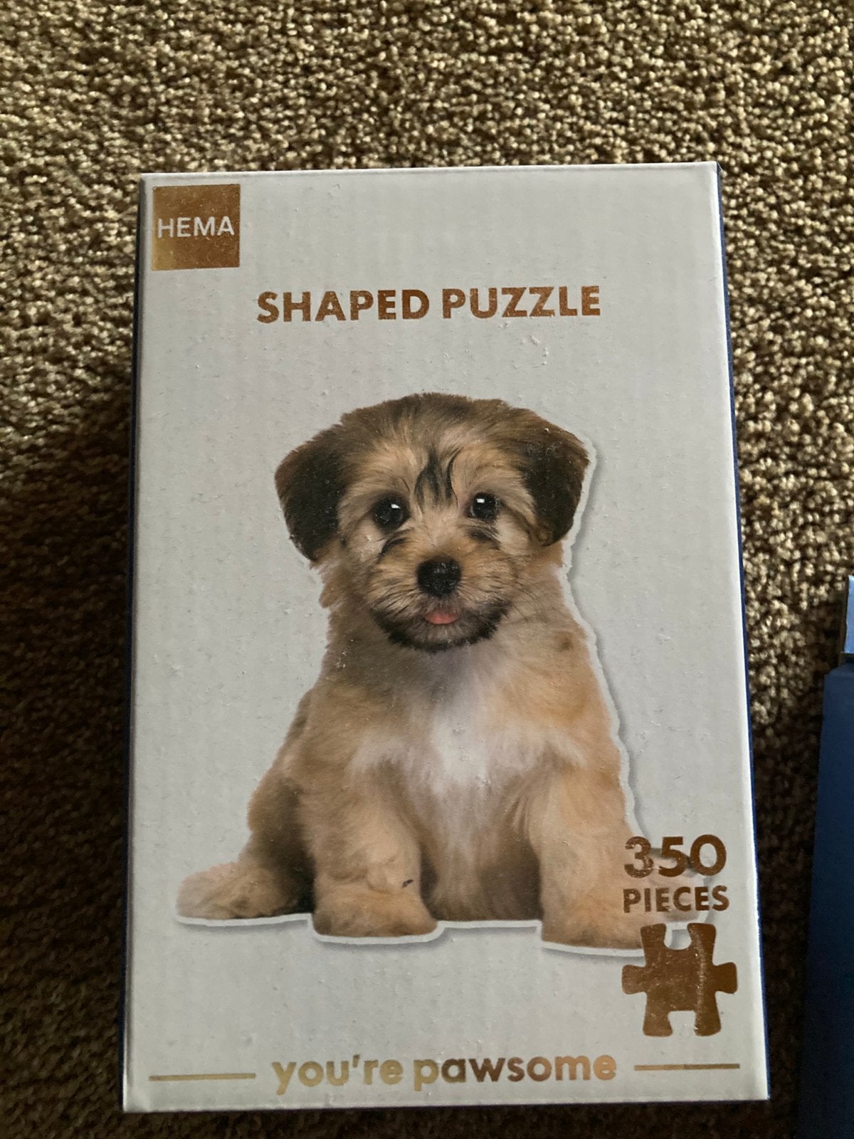 Puzzel 350 stukjes hond, Ophalen of Verzenden, Minder dan 500 stukjes, Zo goed als nieuw, Legpuzzel