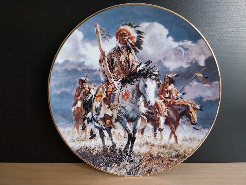 Decoratieve wandborden met indianenmotief, Ophalen, Composieten, Zo goed als nieuw, Wandbord of Wandpaneel